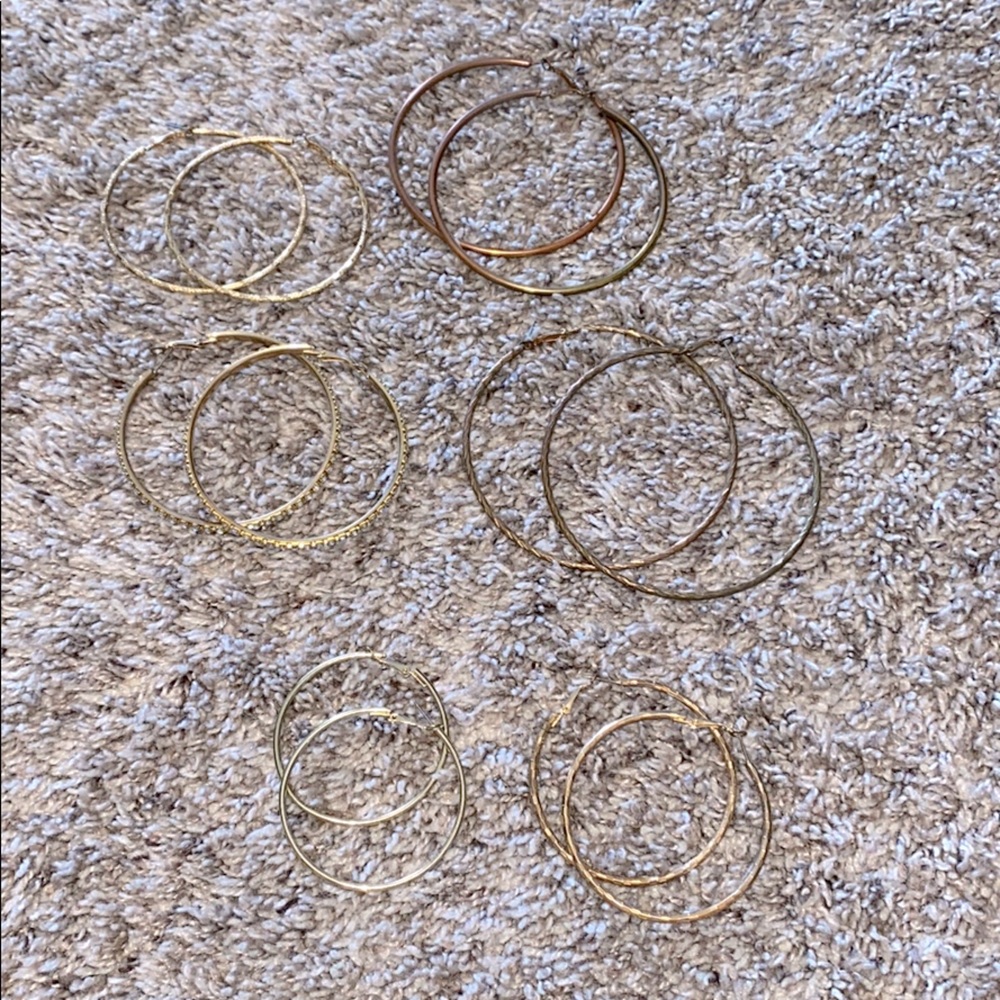 Gold and Bronze Hoops